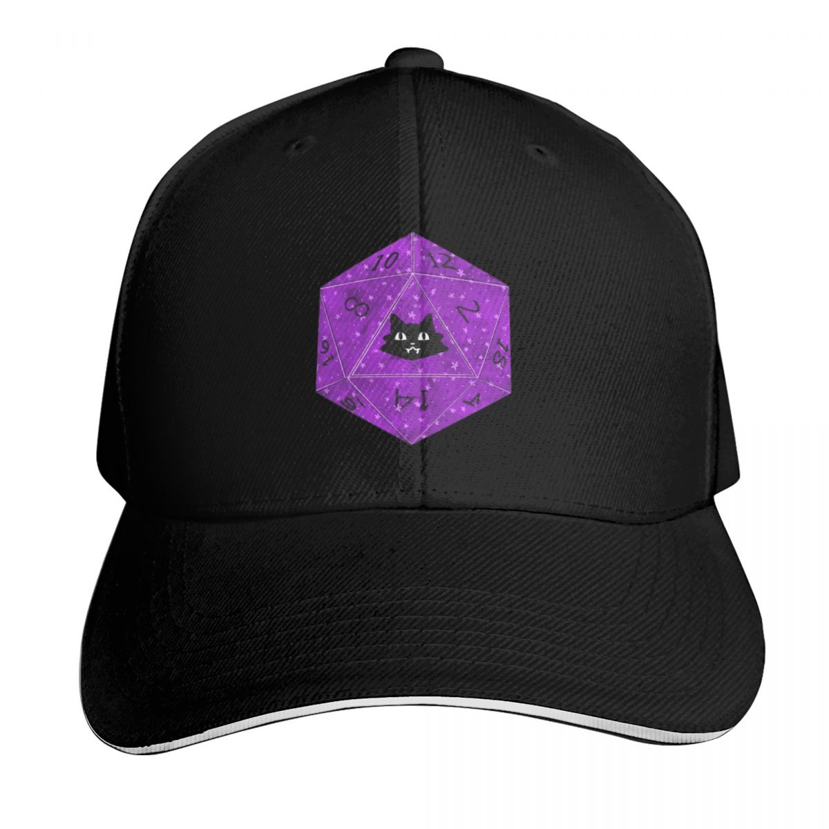 D20 black cat Baseball Cap Bra - Streetwear Brand Cat 评论和价格