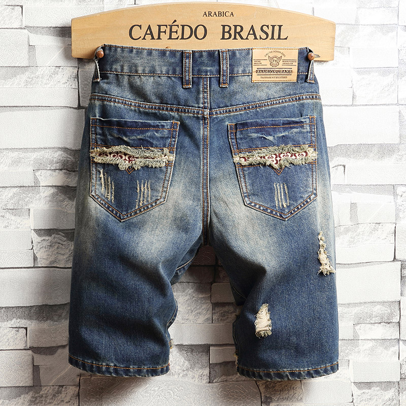 Ripped Hip-hop Denim Shorts Me - Streetwear Brand Pants 评论和价格
