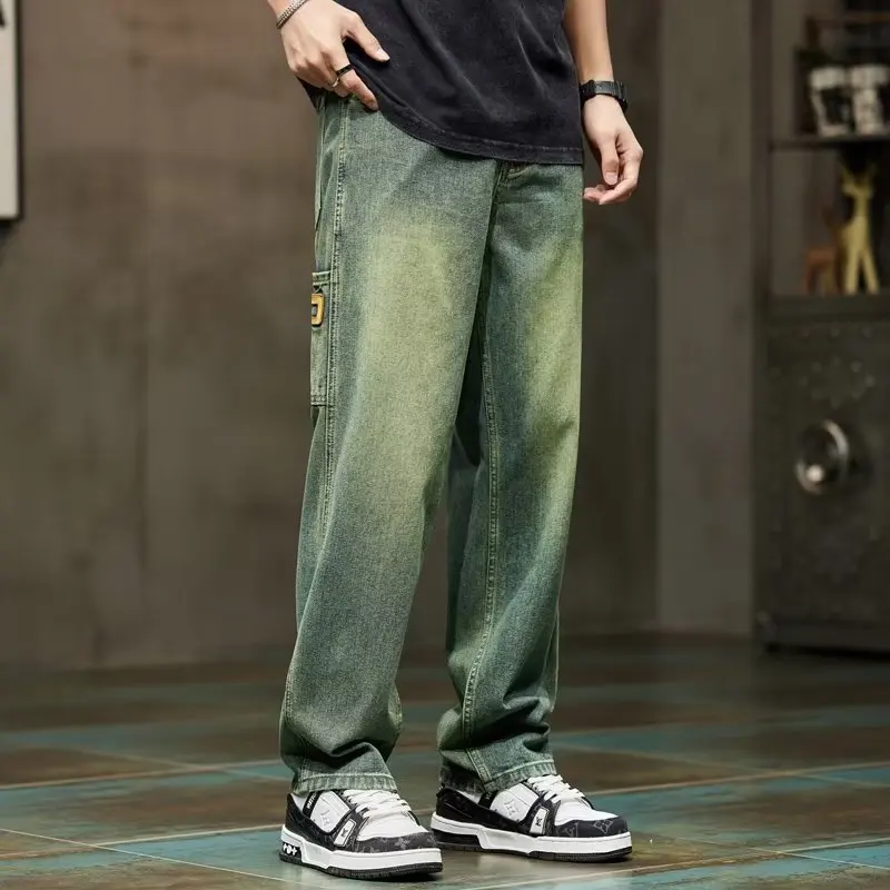 Korean Fashion Vintage Jeans M - Streetwear Brand Pants 评论和价格