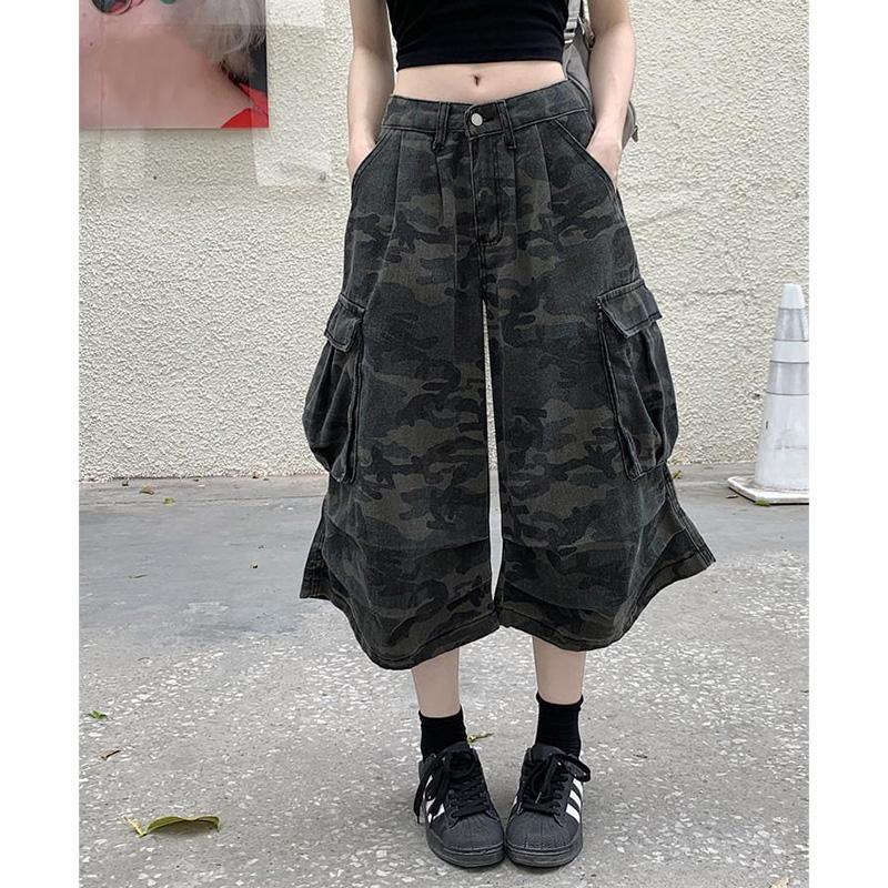 Lady Retro Fashion Baggy Capri - Streetwear Brand Pants 评论和价格