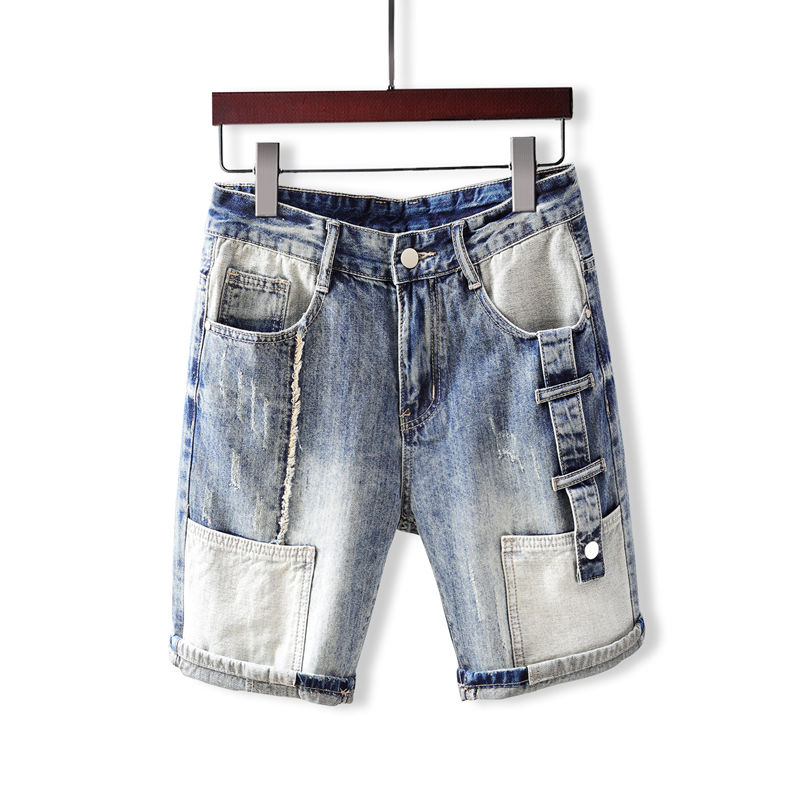 Men's Short Jeans Pants with P - Streetwear Brand Pants 评论和价格